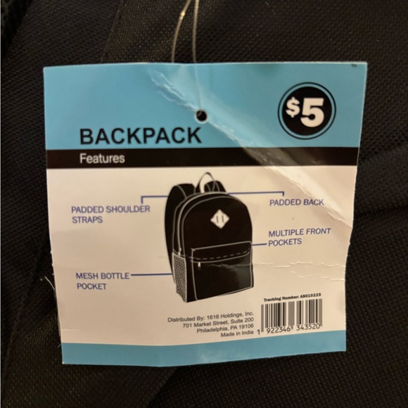 Basic Black Backpack - Picture 3 of 3